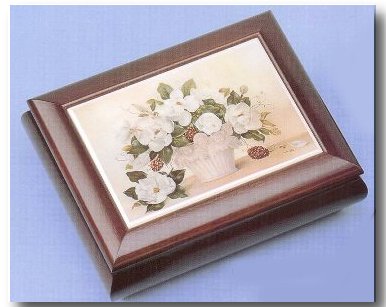 Flowers - White Magnolias - Southern Elegance III  Music Box (1.18)