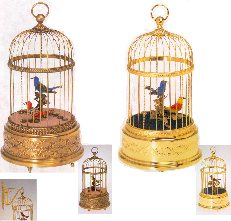 Singing Bird in Cage-antique look - Single