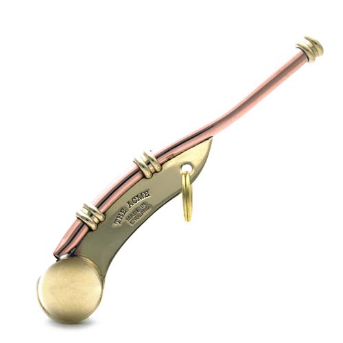 Acme Boatswain Whistle (Bosun's Pipe) in Polished Brass and Copper