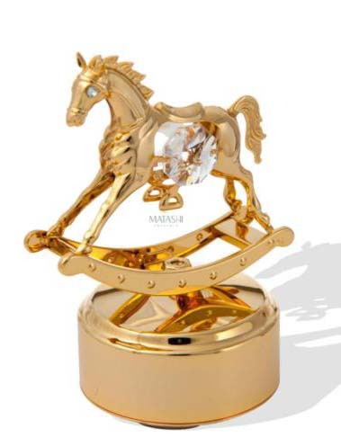 Gold rocking hot sale horse