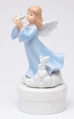 Little Angel in Blue with Dove