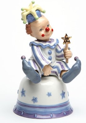 Baby Clown Jester Musical Figurine