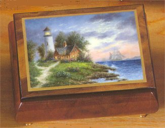 Music Box with White Lighthouse