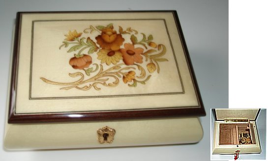 White box with Filetto Border framing a floral pattern