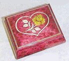 Heart and Flowers inlay  cranberry box (1.18)