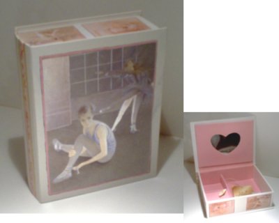 Foil Book-Shaped Music Box - Ballet 