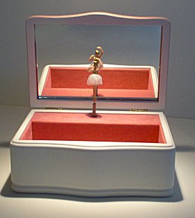 child's music box with ballerina