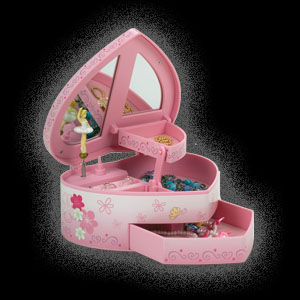 Child's Heart Shaped Musical Jewelry Box