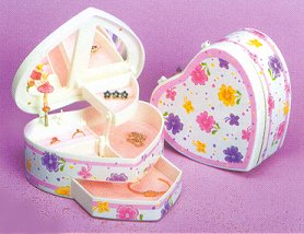    Music Box Heart-shaped Child's Jewelry box w/ballerina