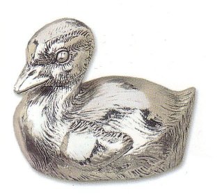 Silver Musical Figurine Duckling