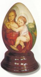 Madonna I  Handpainted on Egg (1.18)