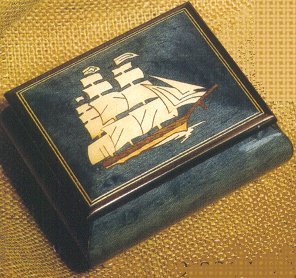 Nautical Music Box  Big Ship Inlay  (1.18)