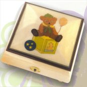 Teddy Bear on Block by Reuge (1.18)