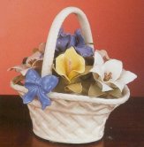 Porcelain Basket of Flowers