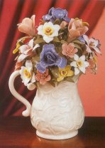 A Pitcher of Flowers in Porcelain