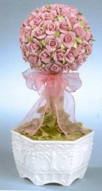 Pink Rose Topiary