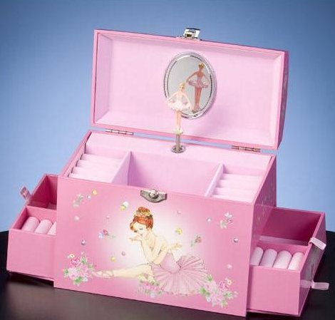 Ballerina Musical Jewelry Box with Handle