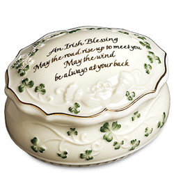 Irish Musical Trinket Box with Blessing