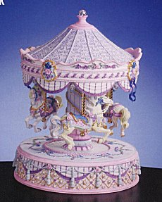 Musical Carousel Dream with Three Horses