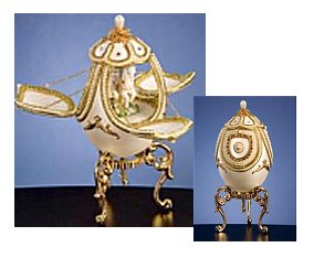 Musical Carousel goose Egg with Carousel Horse