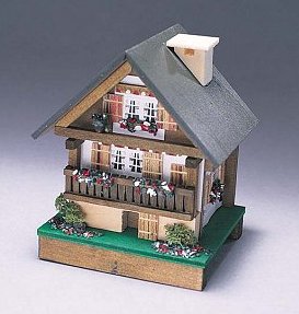 Swiss Chalet Two Story Music Box