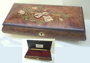 Music Instrument Inlay Jewelry Box  (1.36)