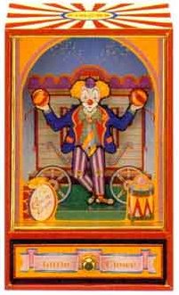 Animated Dancing Clown with Striped Pants Juggling Balls