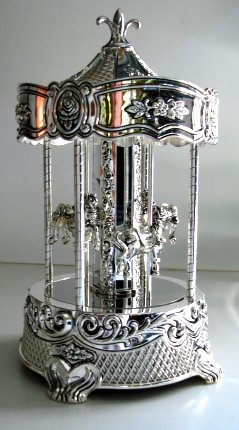 Silver Musical Carousel Large