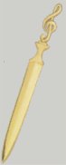 Brass Letter Opener G Clef