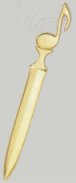 Brass Letter Opener 8th Note 