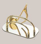 Brass and Chrome Letter Holder 8th Note  