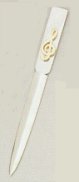 Brass and Chrome Letter  Opener G Clef