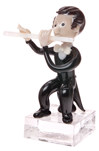 Glass Flutist Figure