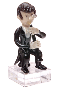 Glass Clarinetist Figure