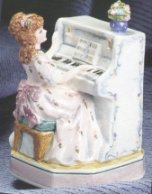 Yamada Porcelain Girl at Upright Piano