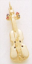 Charms 14K Jeweled Cello