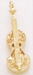 Charms 14K Cello (ornate)