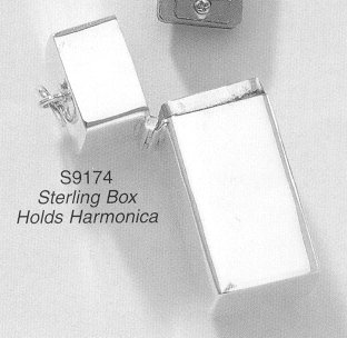 Silver Pendant Case for Mini Harmonica