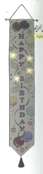 Bell Pulls -  Lighted Banner  Happy Birthday