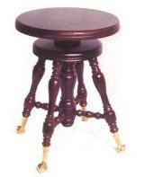 Piano Stool (with 4 brass claw feet)