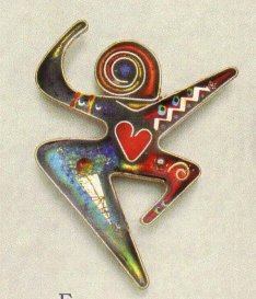 Enamel Dancer Brooch (Pas de Chat) 