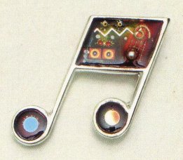 Enamel Notes Brooch