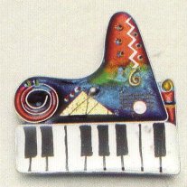 Enamel Piano Brooch