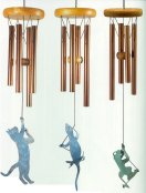 Woodstock Wind Chimes - Wind Petal Frog- Cat or Lizard