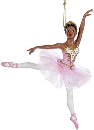 Christmas Ornament of the Ballet - Ballerina of Color