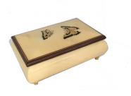 Two Italian Inlaid Butterflies on Ivory Music Box