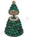 Porcelain Christmas Tree Music Box with Swarovski Elements by Mr Christmas