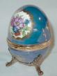 Light Blue porcelain egg music box