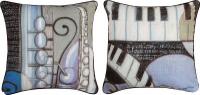 Pillows - Cool Jazz Reversible Pillow features Piano and Sax