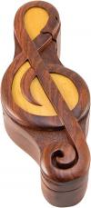 Treble Clef Puzzle box by "The Handcrafted."